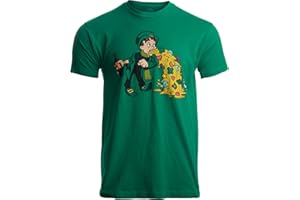 ANN ARBOR T-SHIRT CO. Irish Leprechaun Tossing Lucky Cookies | Funny St. Patrick's Day for Men T-Shirt