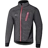 CGLRybO Winter Warm UP Thermal Cycling Jacket Windproof Waterproof Mens Running Mountain Biking Softshell Coat