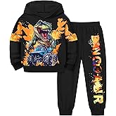 TyeSmo Toddler Boy Clothes Dinosaur Printed Hoodies Toddler Clothes for Boys Long Sleeve Sweatpants Set T-Rex Outfits 3-7t