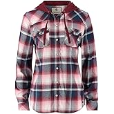 Legendary Whitetails Women's Hooded Heavyweight Stretch Flannel Button Up Shirt