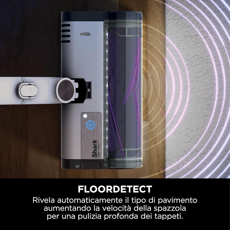 Detect Clean & Empty, Aspirapolvere senza Fili, 60 Min, Bianco
