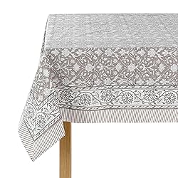 Ridhi Taupe 72 x 160 Inches Rectangular Cotton
