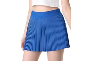 QooNoo Girls Pleated Athletic Skirts with Shorts 2 in 1 Tennis Skorts with Pocket High Waist Golf Skirt for Youth Kids