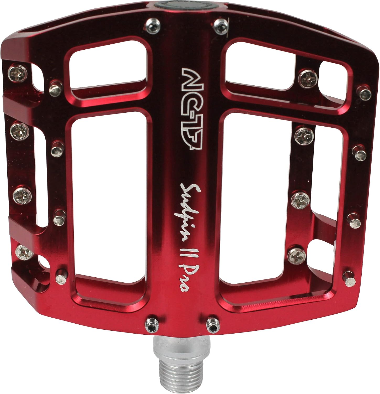 NC-17 Sudpin II Pro Aluminium Platform Pedals Cycling Pedals MTB/Mountain Bike/BMX Pedal Two Ball Bearings + Cr-Mo Axle/Includes Zpins