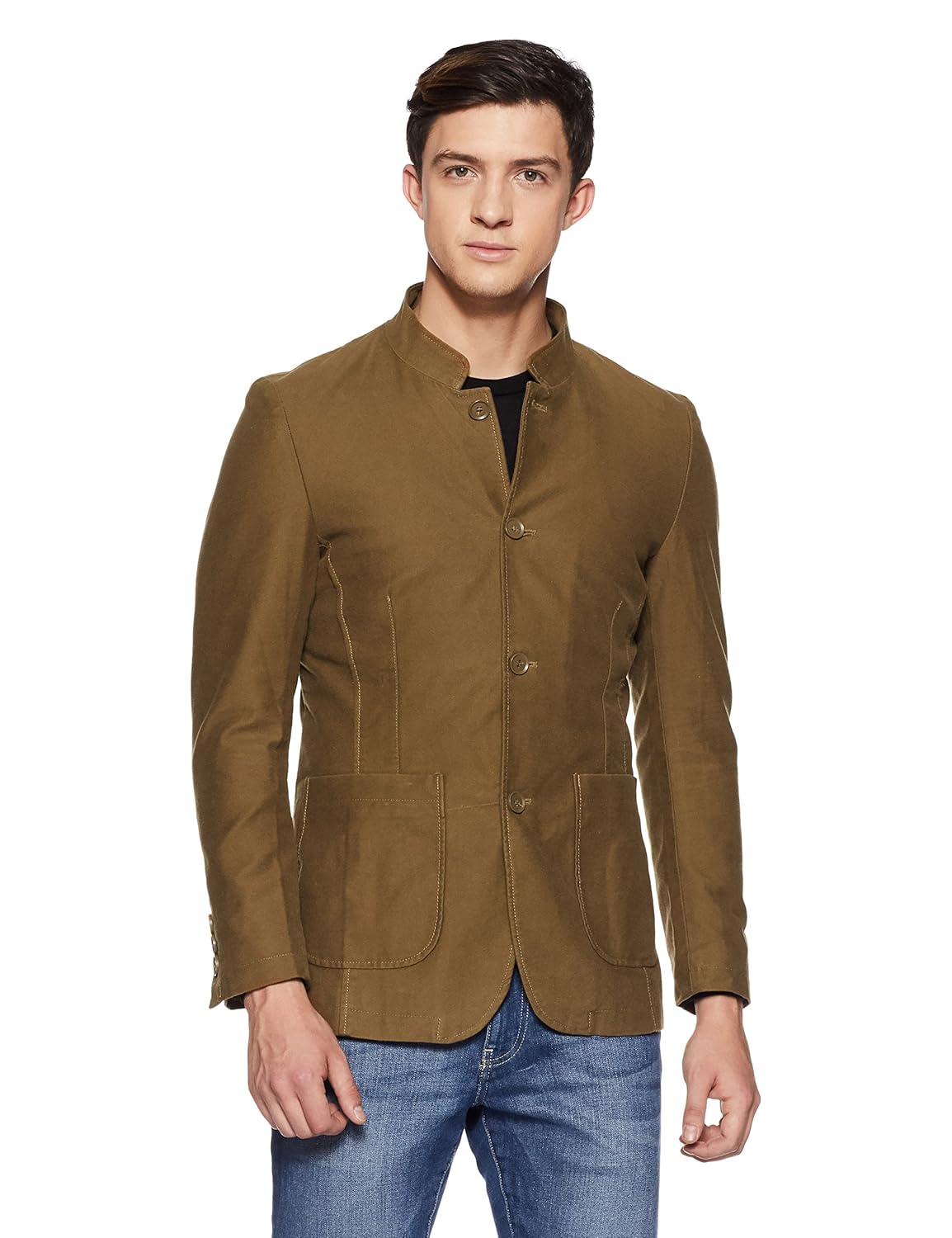 Buy US Polo Assn. Men's Cotton Jacket (8907163186683_USJK0330_Khaki_L