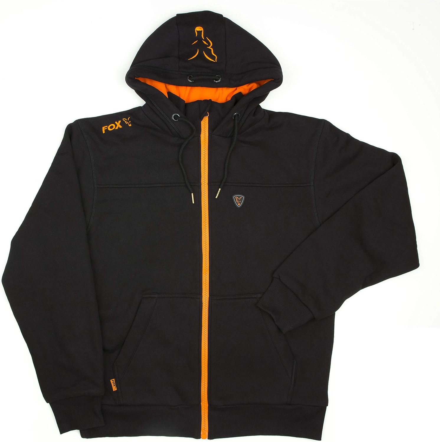 fox black orange hoodie