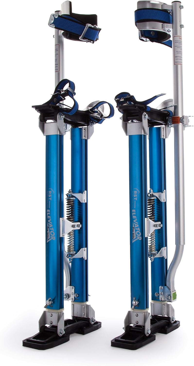 RST RTR2440E Elevator Pro Aluminium Stilts, Silver/Blue, 24-40-Inch, 24 - 40-Inch