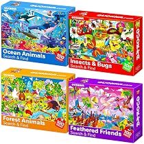 QUOKKA 100 Piece Puzzles for Kids Ages 4-6 – 3 Floor Puzzles for