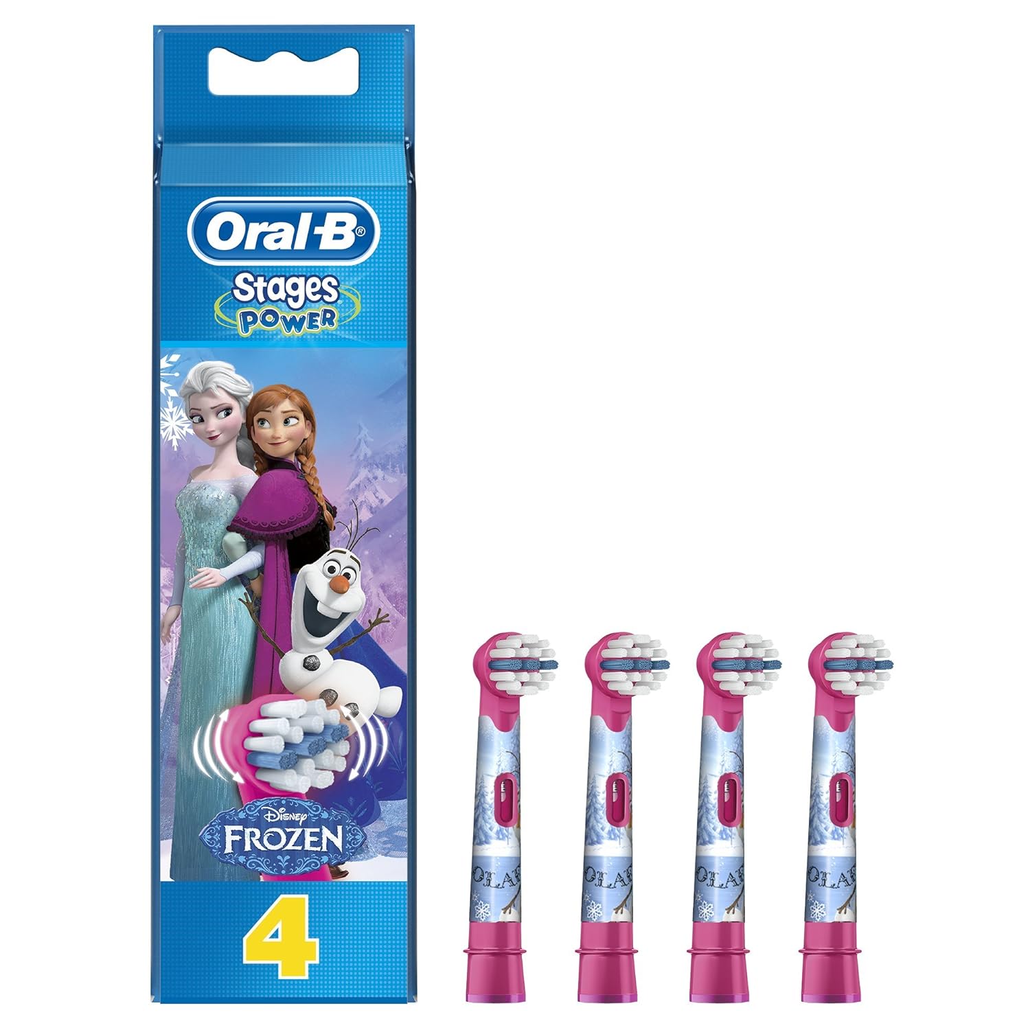 OralB Genuine Kids Stages Disney Frozen Replacement Pink Toothbrush
