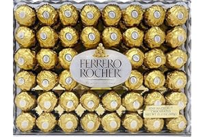 READY SET GOURMET Ferrero Rocher, Diamond Halloween Value Pack - Fancy Looking, Good Taste, Great for Parties and Special Occasions - Delicious Creamy Hazelnut Filling - 1 Pack (48 ct)