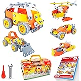 HOMCENT STEM Building Toys for 5 6 7 8 9 10 Year Old Boy Toys Educational Toys Engineering Building Kit Erector Toys, 148 PCS