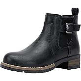 JEOSSY Women's 9006 Ankle Boots Short Chelsea Booties for Women Low Heel with Zip