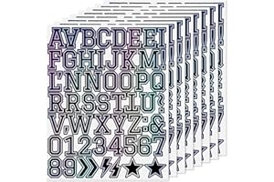 BINLINHONGO 1.5-INCH Self-Adhesive Reflecting Alphabet Number Stickers，456 Letter Symbols Stickers for Scrapbook,Mailbox,Wedd
