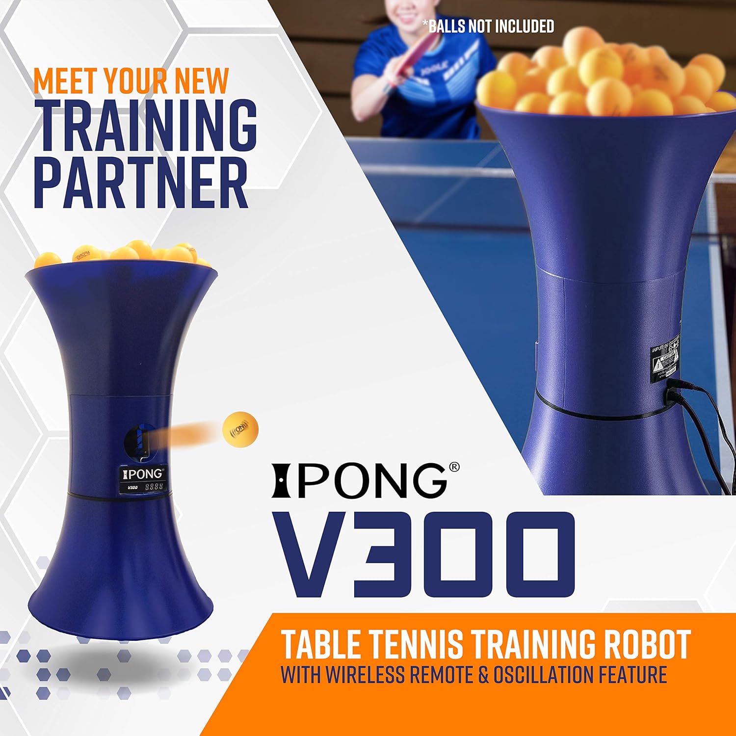 iPong Table Tennis Training Robot - Serves 40mm Regulation Ping Pong Balls Automatically - Play Solo w/o Playback Mode on Your Ping Pong Table - Various Models Available w/Different Training Options : Sports & Outdoors
