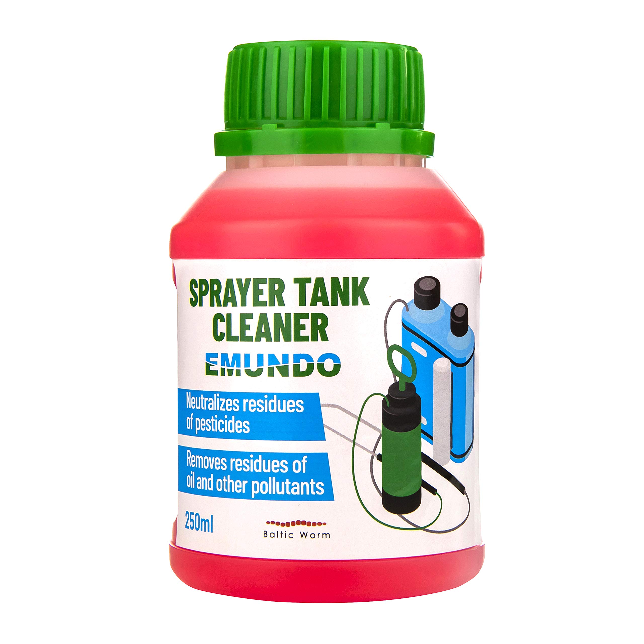 Baltic Worm Sprayer Tank Cleaner - Wash Pump Pressure Spray from Fertilisers Chemicals Pesticides Herbicides Insecticides Fungicides Mold - Degradable Emundo 250ml