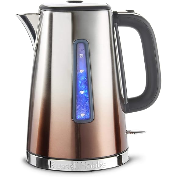 Russell Hobbs Stainless Steel and Copper Electric Kettle, 3000 W, 1.7 Litre