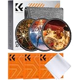 K&amp;F CONCEPT 77mm Star Filters Kit 3pcs 4+6+8 Points Starburst Filters Set | 18 Layer Coating Ultra Slim Optical Glass Camera Lens Filter with 3 Cleaning Cloth Nano-K Series FS306