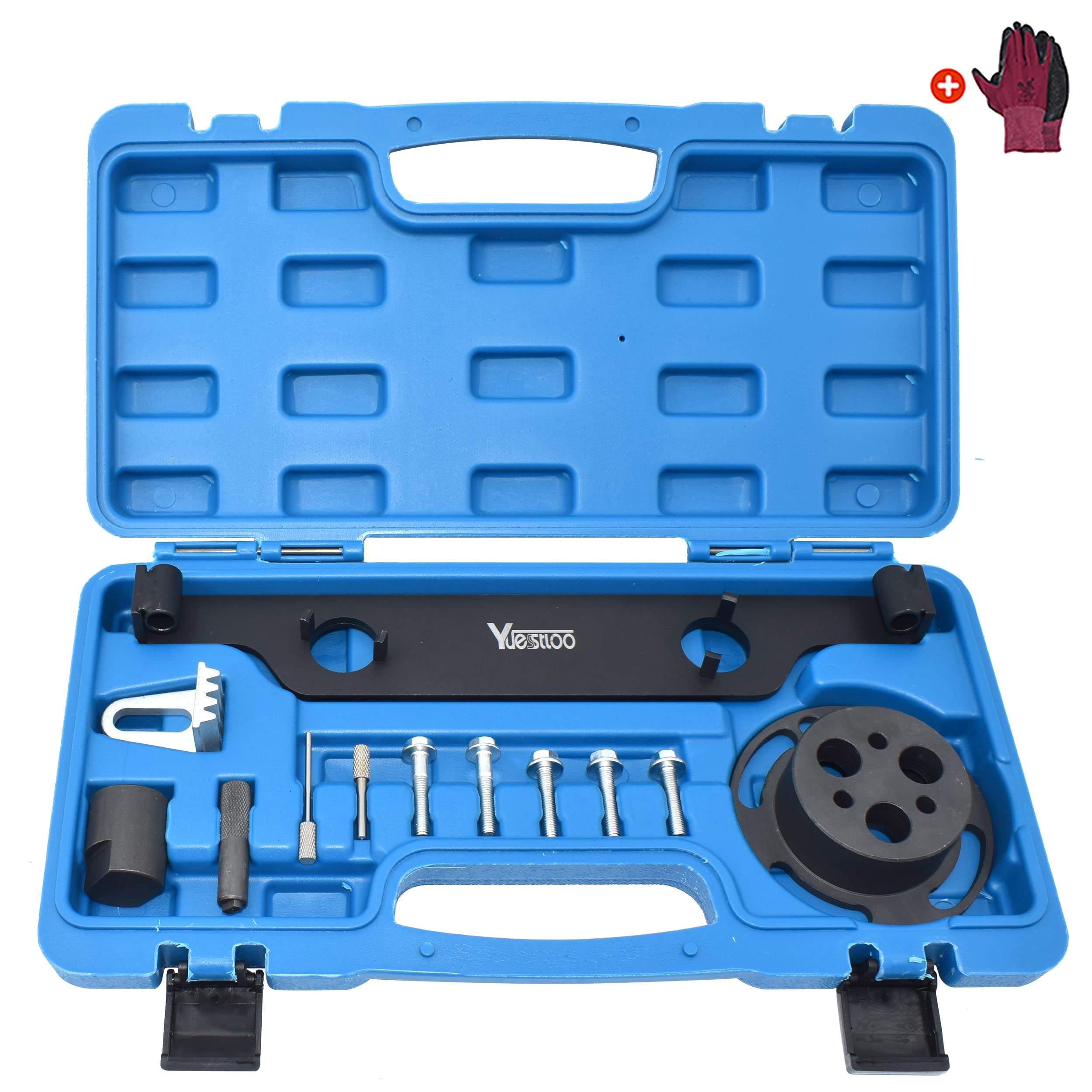 Photo 1 of Yuesstloo Camshaft Actuator Locking Timing Tool Kit, Compatible with GM Ecotec Buick Chevrolet 2.0 2.4 Engine - Replace EN48953, Upgraded Cam Phaser Retainer Water Pump Sprocket Retainer Holding Tool