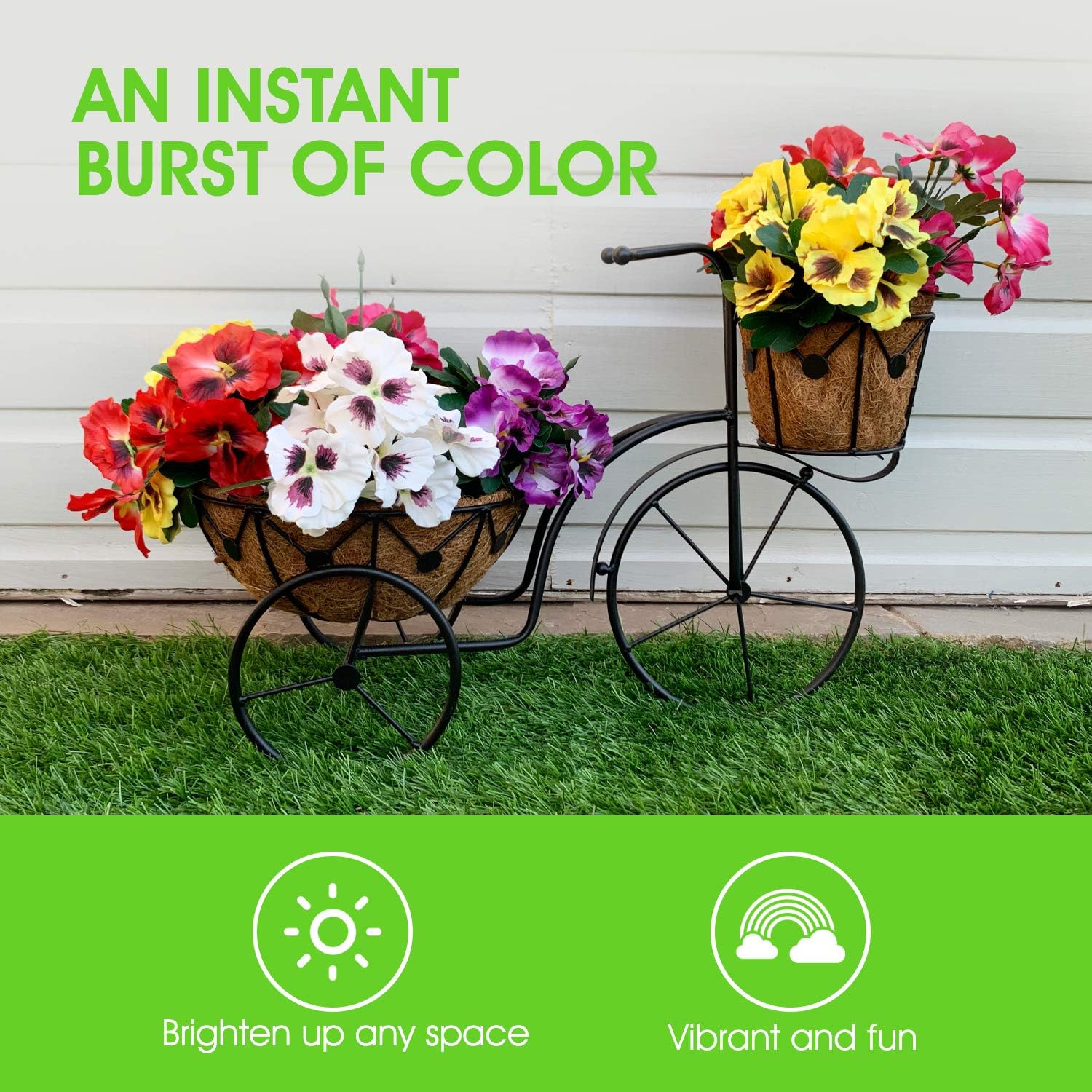 Garden 365 Artificial Pansy Flowers, Fake Plants for Outdoor or Indoor Use - Image 3