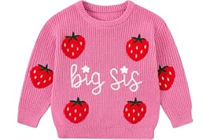 UNICOMIDEA Big Sister Sweater Baby Girl Knit Little Sister Sweatshirt Crewneck Winter Fall Clothes for 9M-4Y