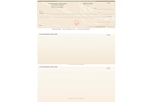 ABC CHECK PRINTING ABC Printed Business Checks compatible w/Quick Books on Top, Gold Marble (100 Sheets)