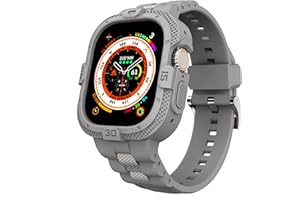 GELISHI Bands Compatible for Apple Watch Ultra 3/2/1 49mm Band, Rugged Protective Case with TPU Sport Band Military Shockproof Bumper Case for Apple Watch 49mm Men