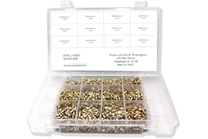 WICKS AIRCRAFT Dome Head Solid Aluminum Rivet Kit, 2,700 Soft Rivets MS20470A