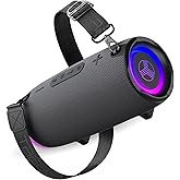 TREBLAB HD-Max - Loud Portable Bluetooth Speaker for Outdoor Parties, Beach & Camping - Powerful Wireless Stereo Sound with Deep Bass, IPX7 Waterproof, 20H Playtime, Powerbank to Charge Your Devices