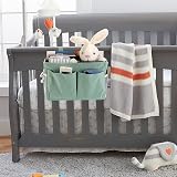 IGNPION Canvas Bedside Hanging Storage Organizer Caddy Green view 2