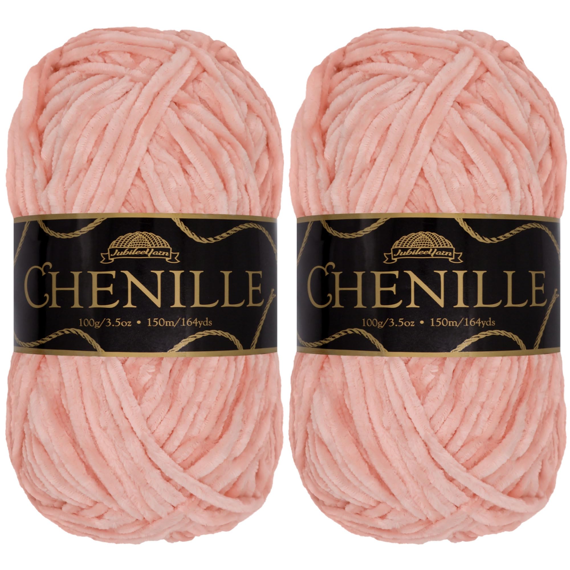 JubileeYarn Chenille Yarn - Worsted Weight - 100g/skein (2 Skeins, 133 Precious) — image 1