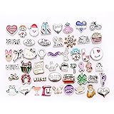 Amazoncom 50 Pcs Mixed Random Floating Charms For Glass