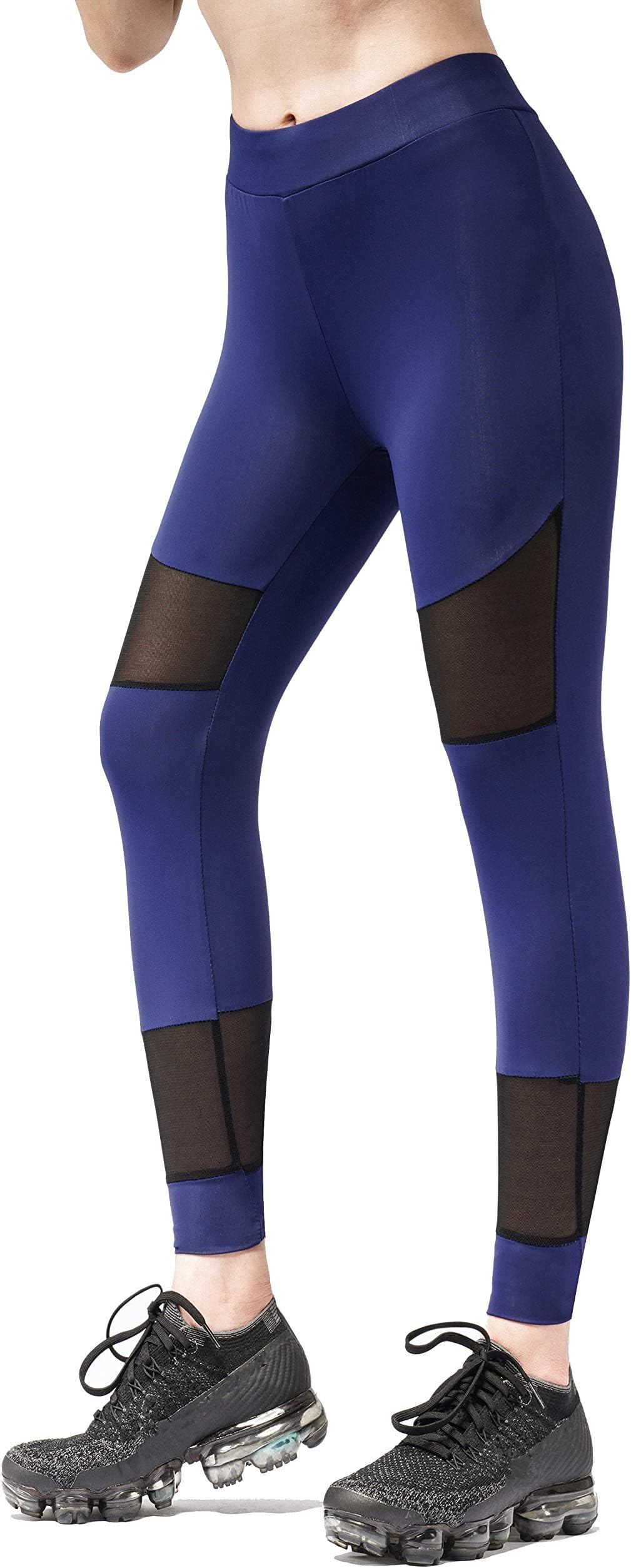 LK LEKUNI Leggings Women Yoga Pants Short 3/4 Long Sport Running Tights Gym Black With Mesh Pocket