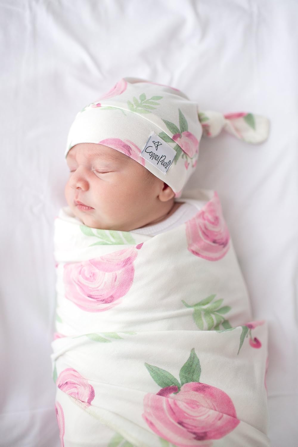 copper pearl top knot hat