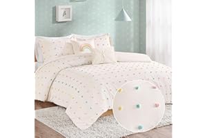 Urban Habitat Kids Cotton Jacquard Pom Comforter Set, Full/Queen, Callie Multi