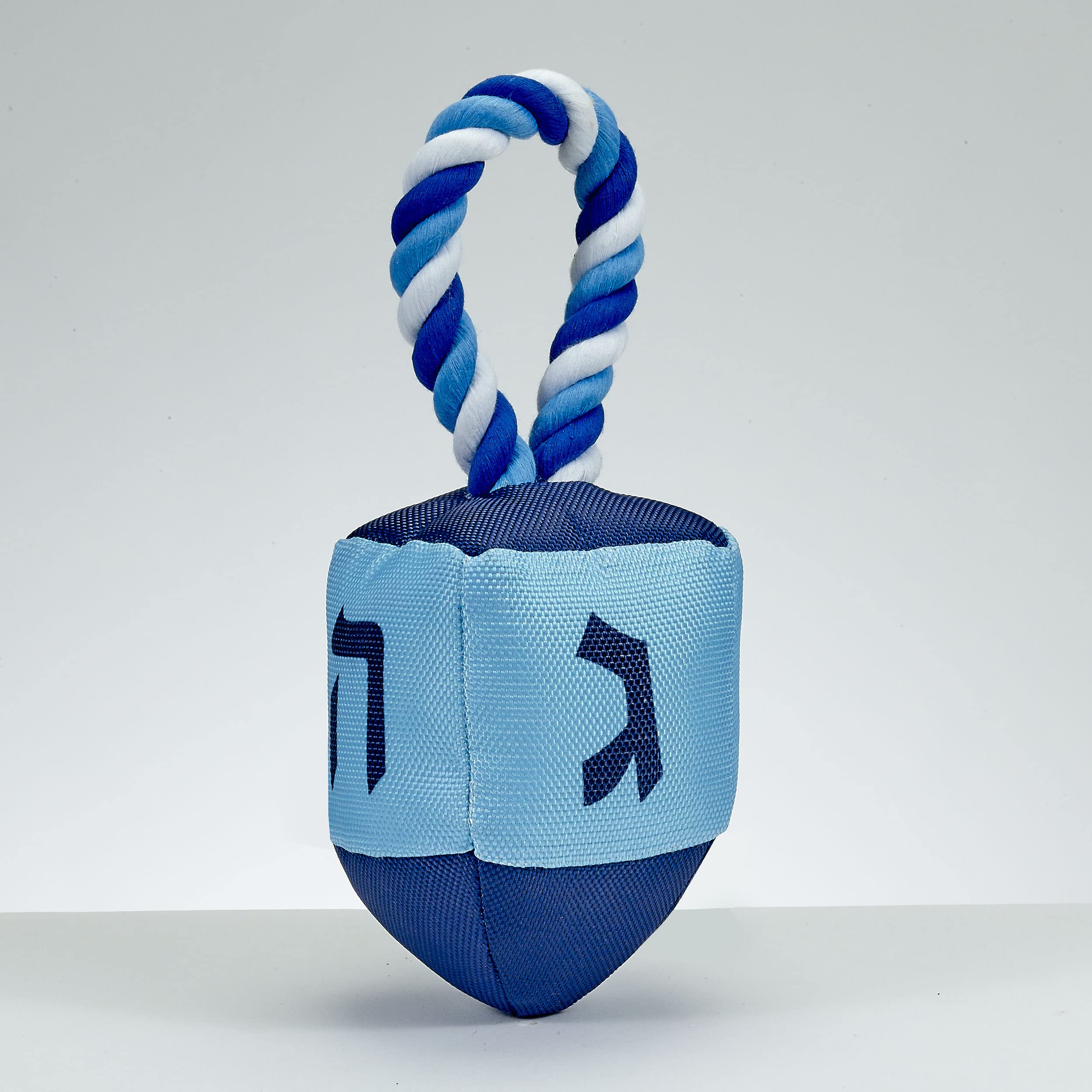 Photo 1 of "Chewdaica"™ Oxford Dreidel Squeaky Dog Toy With Rope