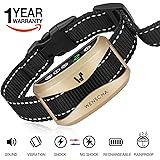 Bark Collar [2018 Upgrade Version] Wensha Humane Anti Bark Training Collar Upgrade 7 Sensitivity,USB Rechargeable Waterproof with No Harm Shock and Vibration for Small Medium Large Dog