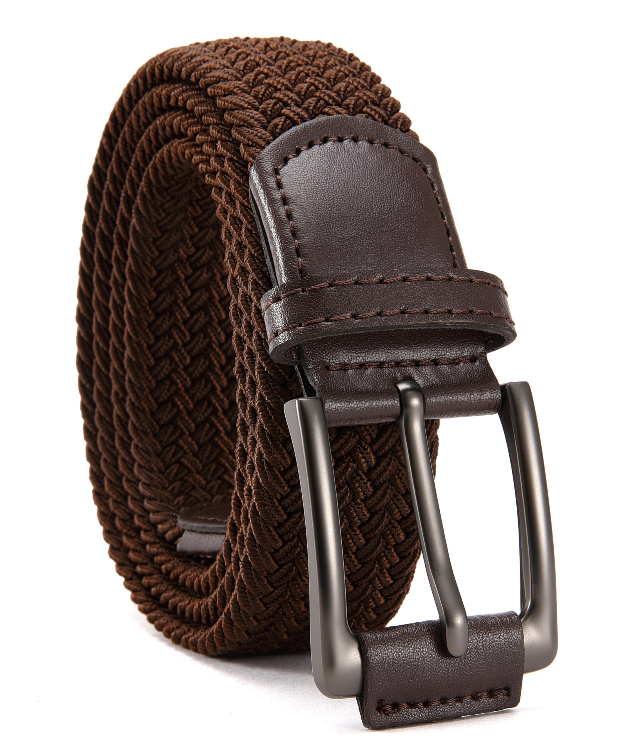 CHAOREN Mens Stretch Belt - 1 3/8" Elastic Braided