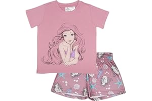 Disney Princess, Lilo & Stitch, Minnie Mouse Girls Boxy T-Shirt and Short Sets - Lightweight Summer Outfits for Kids