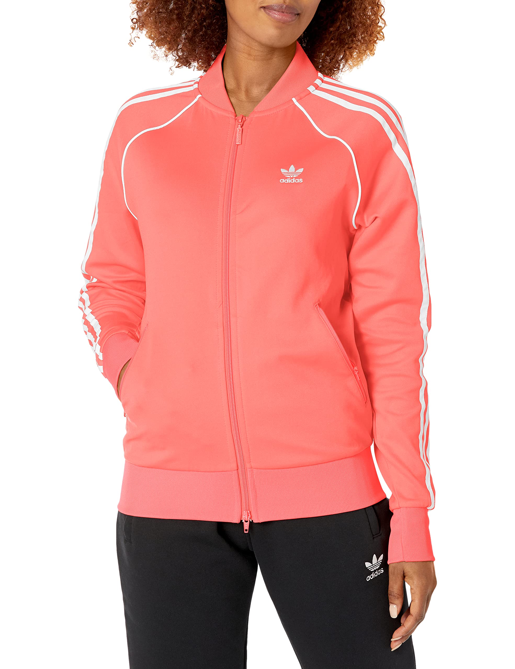 adidas Originals womens Superstar Jacket Track Top, Semi Turbo (Primeblue), XX-Small US Image