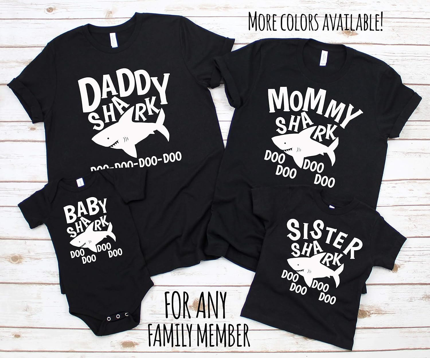 mommy and daddy shark shirts
