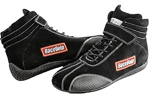 RaceQuip 30500070 Euro Carbon-L Series Size 7 Black SFI 3.3/5 Racing Shoes