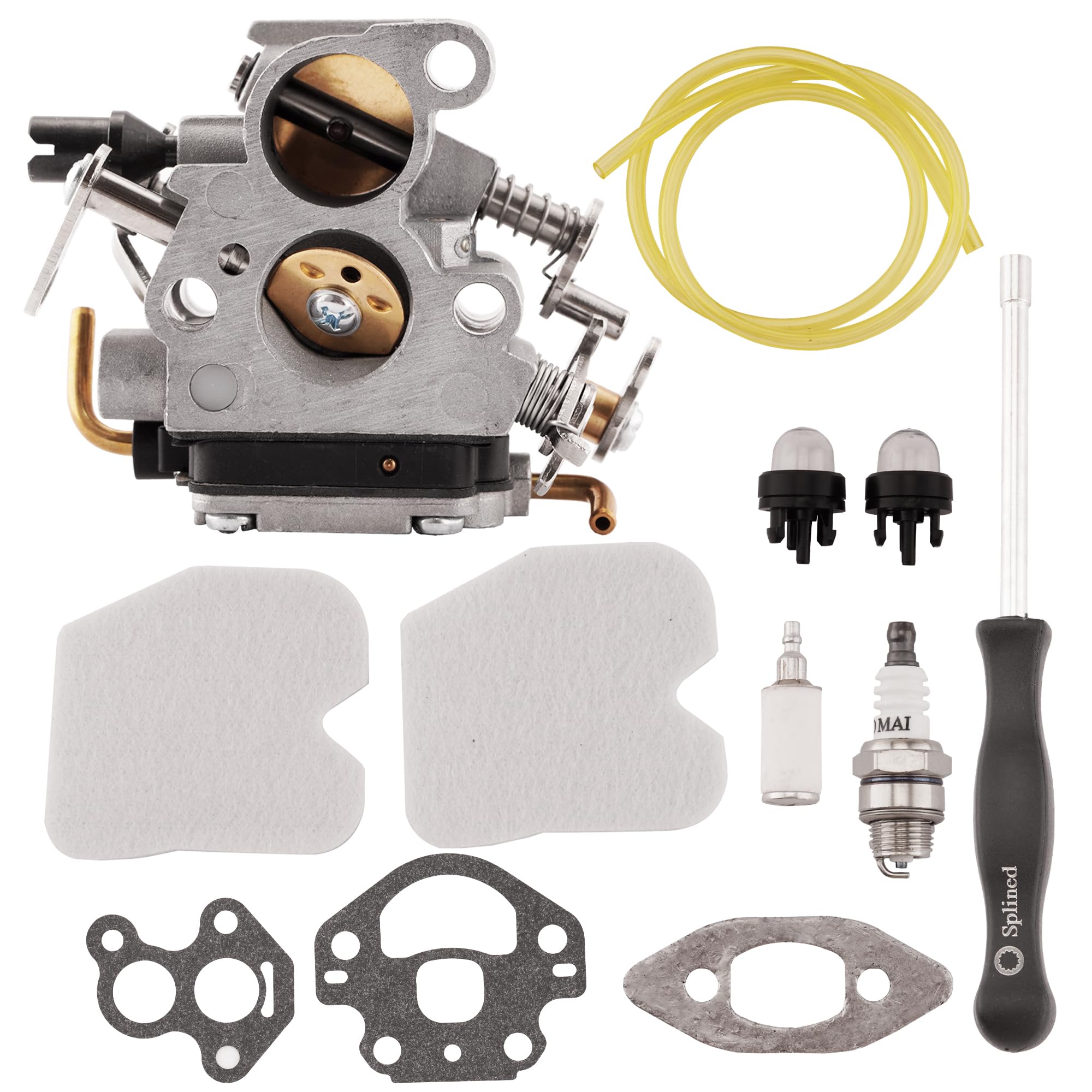 WateryWave Carburetor for Husqvar-na 235 235E 236 236E 240 240E 120 MARK II Chainsaw for Jonser-ed CS2234 CS2238 CS2234S CS2238S Tune Up Replace C1T-W33C 586936202 574719402, 12PCS(H235-9kits)