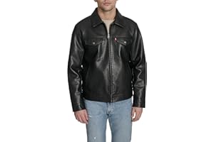 Levi's Mens Levi's Men's Faux Leather Modern Trucker JacketJacket