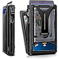 BULLIANT Men Wallet,Money Clip Wallet Slim For Gift Men 9Cards-Metal Credit Card Case in Magnetic Leather Flip
