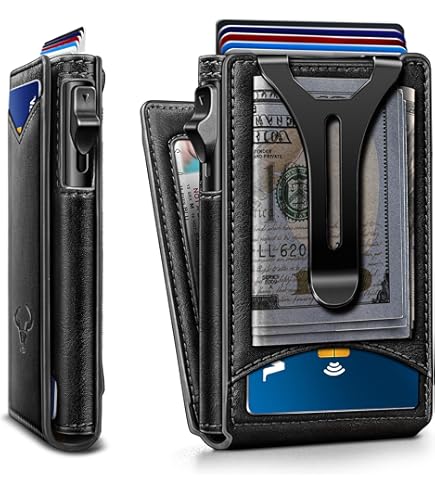 BULLIANT Magnetic Closure Slim Wallet-Genuine Leather Front Pocket