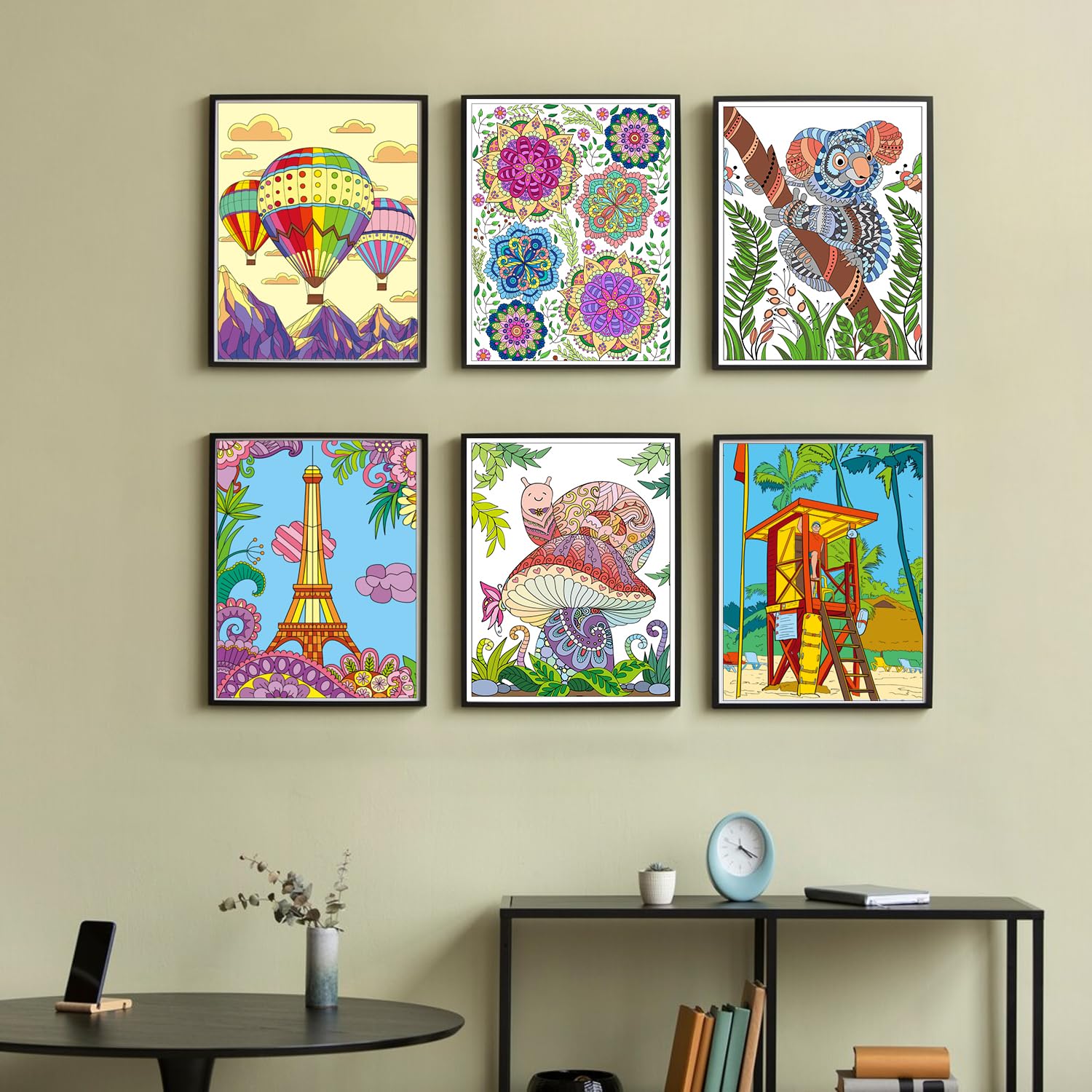 Kalysky Adult Coloring Books Set:3 Coloring Books for Adults Animal Flowers & Other Themes Designs.Coloring Books for Adults to Relax and Relieve Anxiety