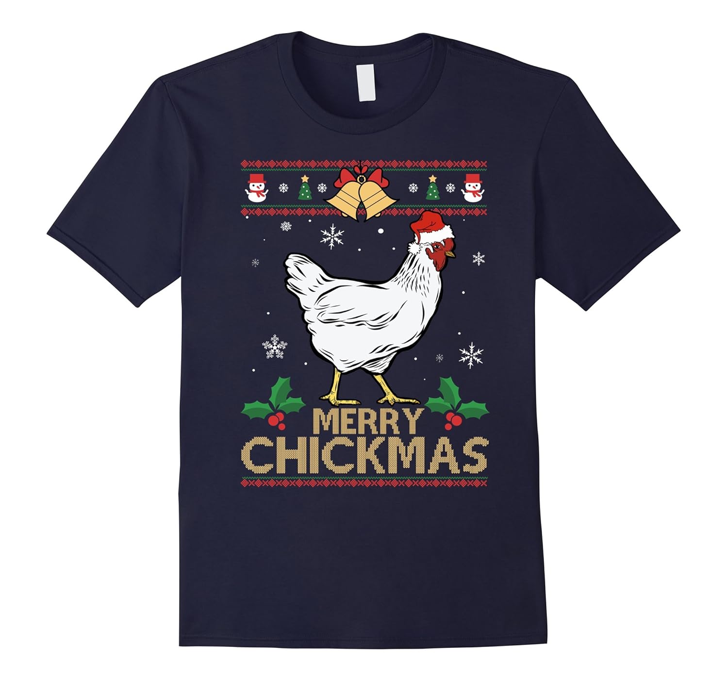 Cute Chicken Christmas Farmer Shirts - Merry Chickmas TShirt-ANZ