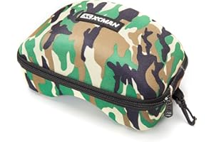 XCMAN Ski Goggle Case, Rigid EVA Ski Goggle Case with Buckle Hook and Air Vent
