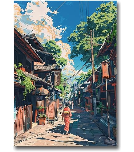 Amazon.com: Japanese Art Print - Geisha and Cherry Tree, Ueno Park