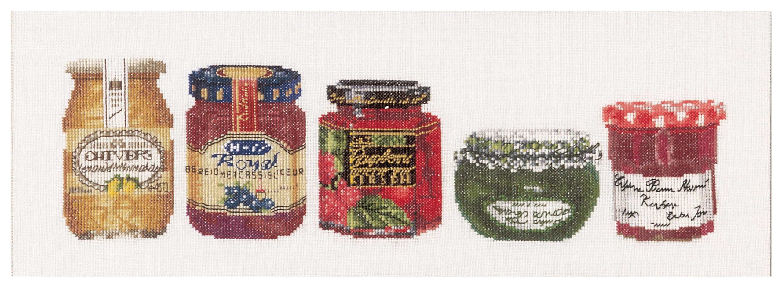 3047 Jam Pot Linen Cross Stitch Kit